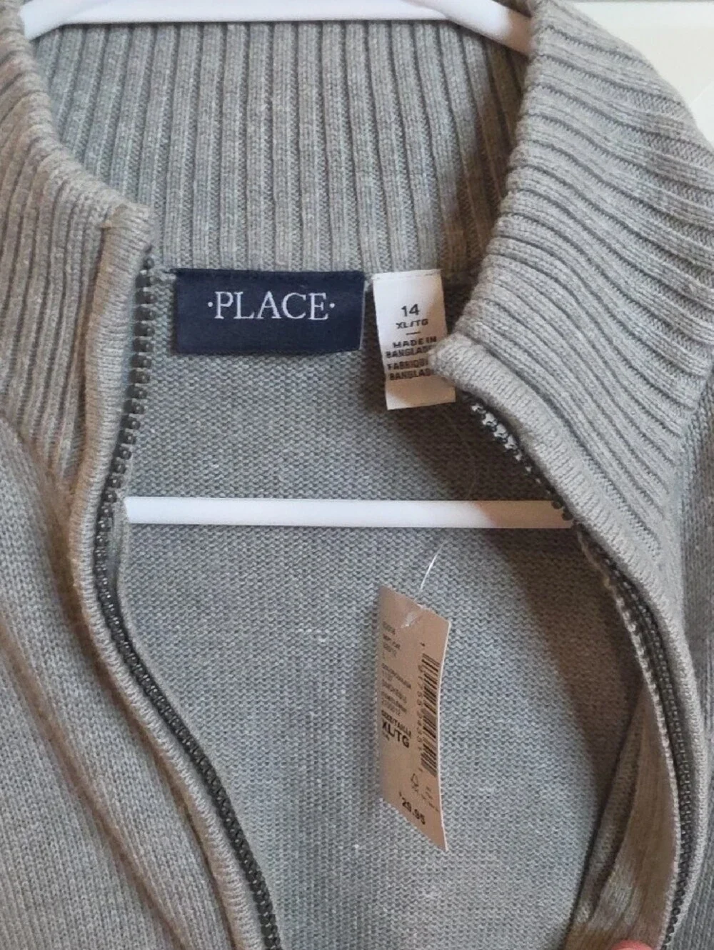 The Children's Place Gray Full-Zip Sweater